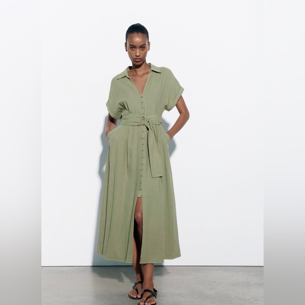Zara Linen Blend Dress